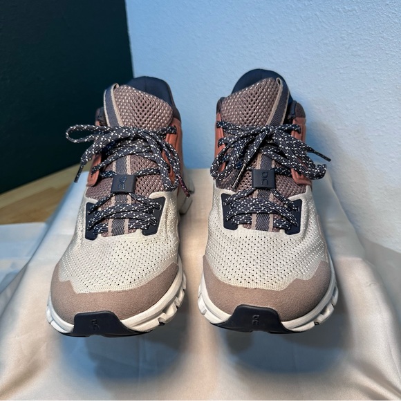 ON Cloud Hi Edge Shoe - Women's Blush/Storm, size 6W - Picture 4 of 11